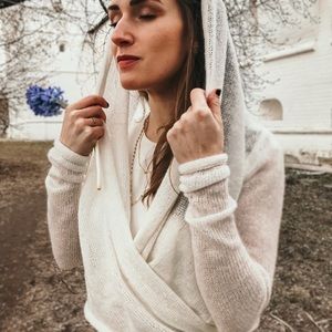 NWOT Handmade Bridal Wool Bolero Sweater